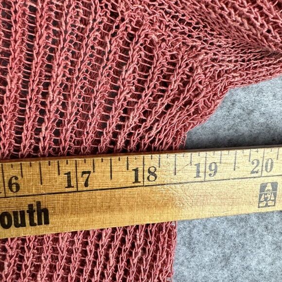 Eileen Fisher Airy Linen Grain Rib Sweater Womens M Asymmetrical Coastal Top LS* - Picture 8 of 12